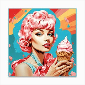 Ice Cream Girl 6 Canvas Print