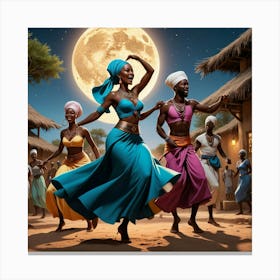 African Dancers 3 Canvas Print