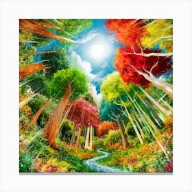Colorful Forest 2 Canvas Print