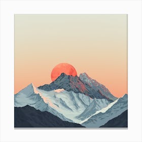 Mountains At Sunset Canvas Print