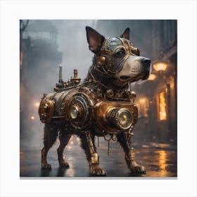 Steampunk Dog 1 Canvas Print