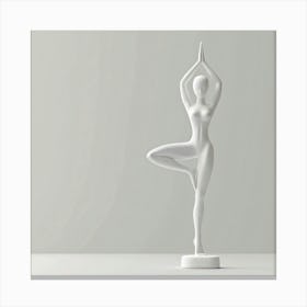 White Woman In Yoga Pose Canvas Print