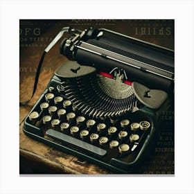 Old Typewriter Canvas Print