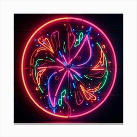 Neon Circle Stampe su tela