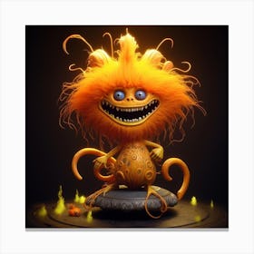 Grumpy Monster Canvas Print