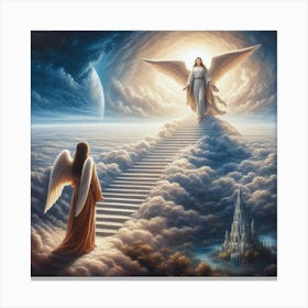 Angels On The Stairway Canvas Print