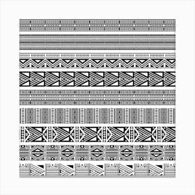 Borders Ikat Ethnic Frame Tribal 2 Canvas Print