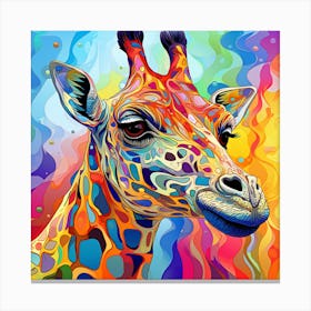 Colorful Giraffe Canvas Print