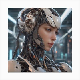 Cyborg Girl #3 Canvas Print