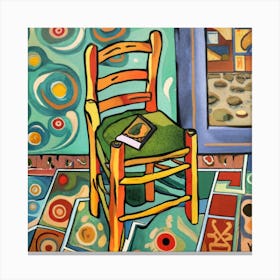 Chair And Book Van Gogh Wall Art Canvas Print