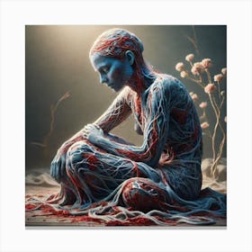 'Blood And Flesh' 5 Canvas Print