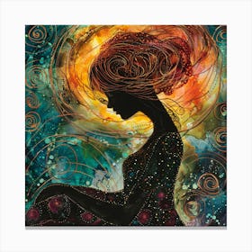 Woman In A Dream Canvas Print