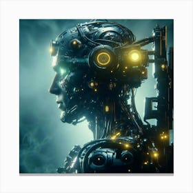 Portrait Of A Robot Canvas Print