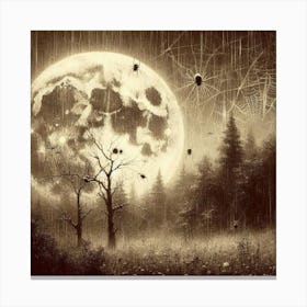 Full Moon In The Forest Canvas Print