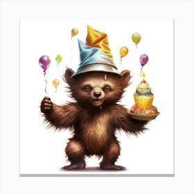 Birthday Bear 6 Canvas Print
