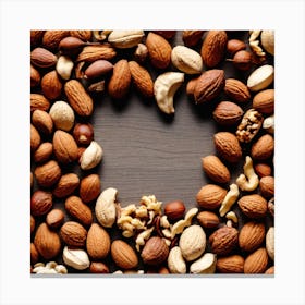 Heart Of Nuts Canvas Print