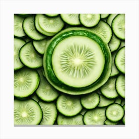 Cucumber Slices 11 Canvas Print