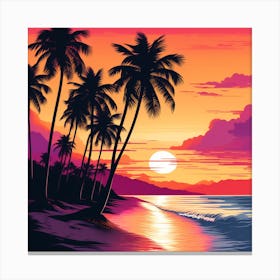 Sunset Painting Canvas Print