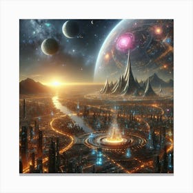 Futuristic City 3 Canvas Print