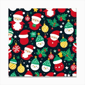 Christmas Seamless Pattern 1 Canvas Print