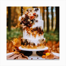 Autumn Wedding Cake 1 Canvas Print
