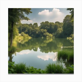 Pond In The Forest 2 Canvas Print