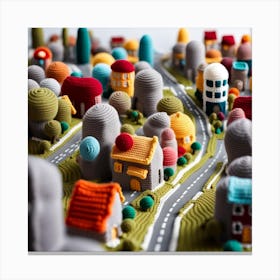 Knitted City Canvas Print