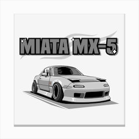 Mazda Mx-5 White Canvas Print