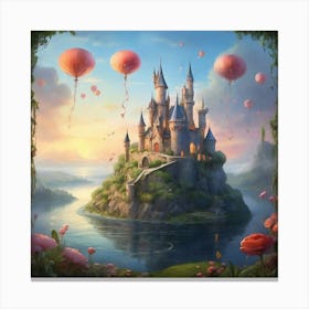 Fairytale Castle art print Canvas Print