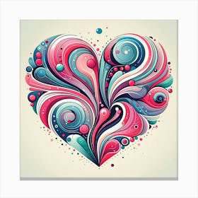 Abstract Heart Canvas Print