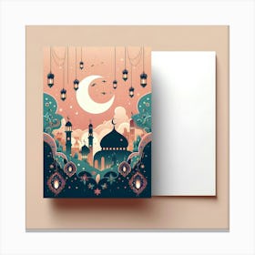 Ramadan Greeting Card 2 Canvas Print