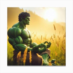 Hulk Meditation 1 Canvas Print