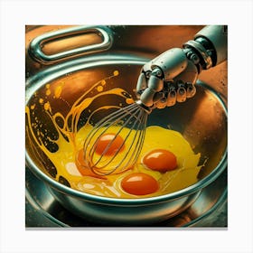 Robot Eggs Canvas Print