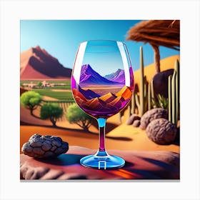 Wine Glass In The Desert 8 Canvas Print