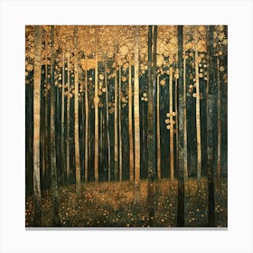 Golden Birch Forest 1 Canvas Print