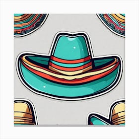 Mexican Hats 3 Canvas Print