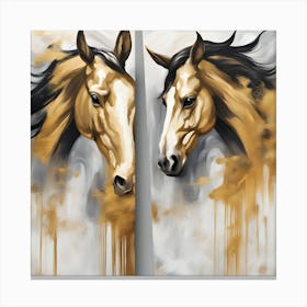 Two Horses Canvas Print