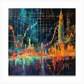 A Stock Market Graph Oil Painting Illustration 1718663945 2 Canvas Print