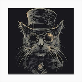 Steampunk Cat 38 Canvas Print