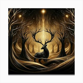 Deer In The Forest 1 Canvas Print