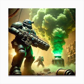 Toxic Gas Grenades Converted Canvas Print