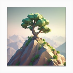 Low Poly Tree 2 Canvas Print