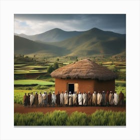 Ethiopian traditional home Canvas Print