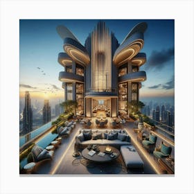 Dubai Skyscraper 1 Canvas Print