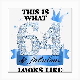 64 & Fabulous I Blue White Party Group Candid Photo Outfit Canvas Print