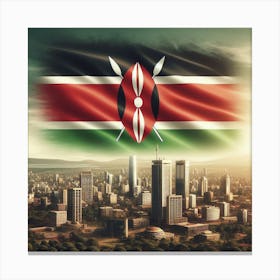 Flag Of Kenya Canvas Print