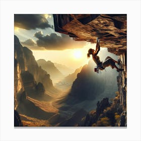 Rock Climber Canvas Print