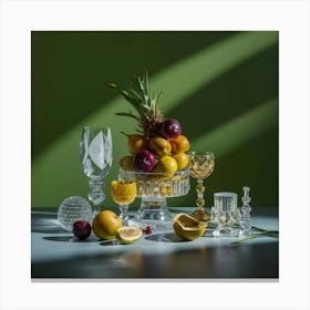 Fruit And Glass Canvas Print