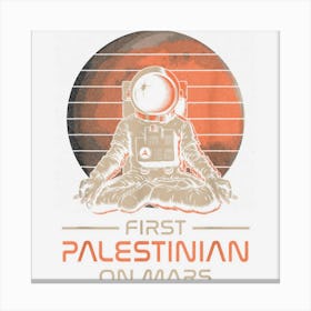 First Palestinian On Mars Funny Space Theme Humor Galaxy Canvas Print