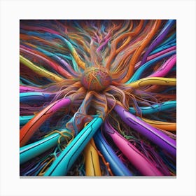 Colorful Brain 4 Canvas Print